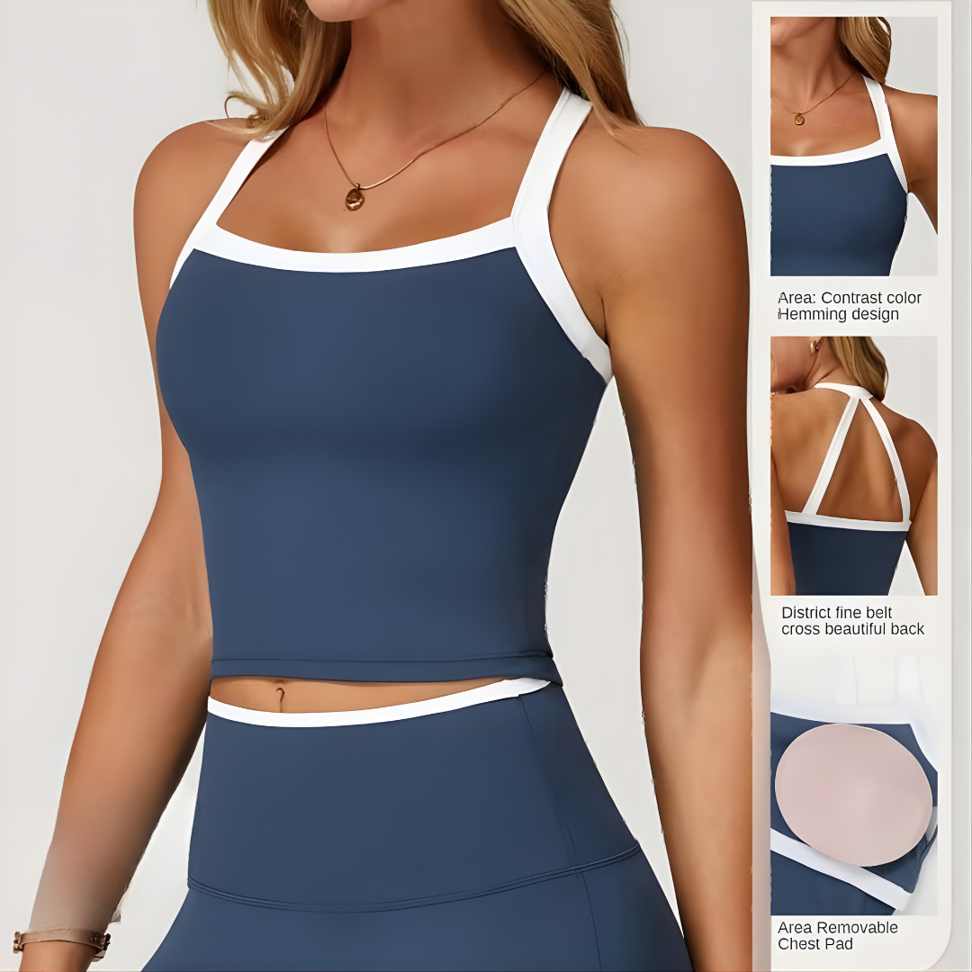 Liv ~ Tank Top With Built In Bra
 – Kurv...